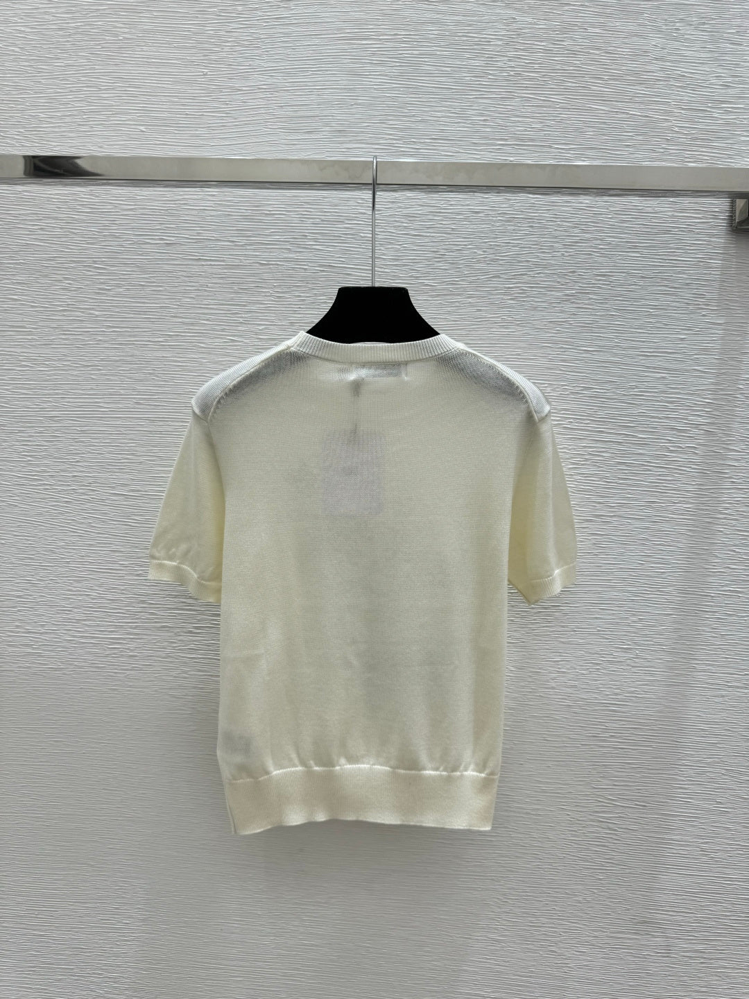 Dior 2026 Short-sleeved Top Cream Pink Purple Wool