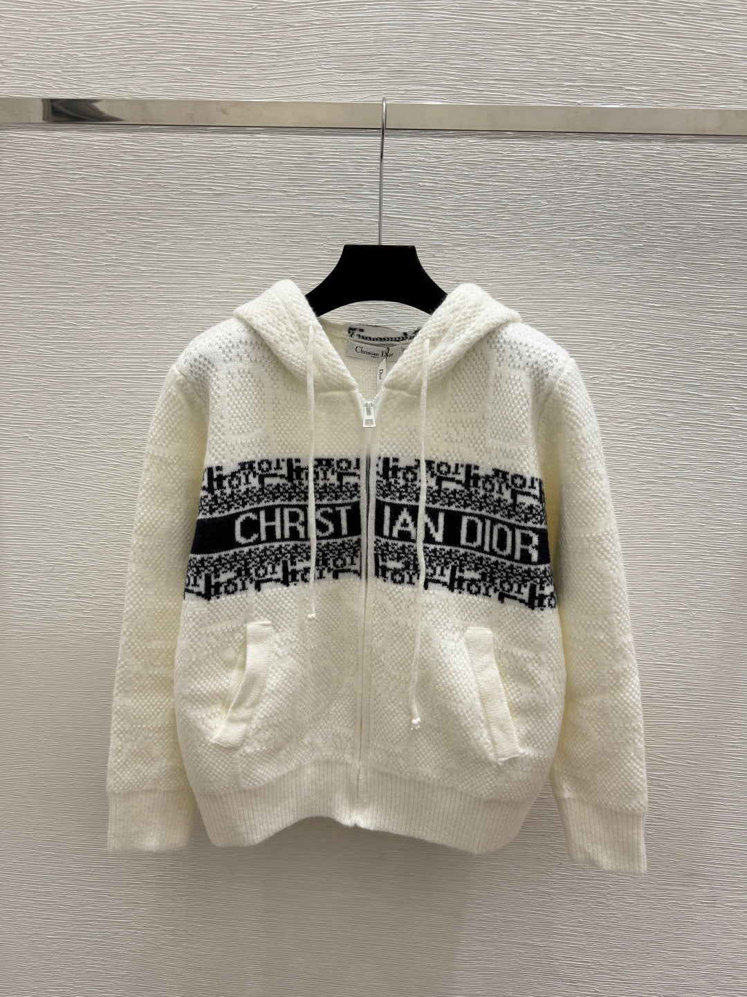 Dior 2026 Hooded Knitted Long-Sleeve Cardigan Wool 913514