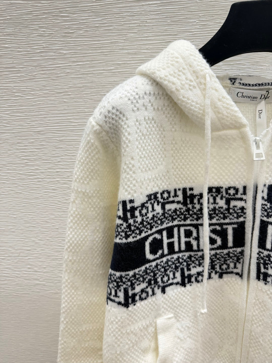 Dior 2026 Hooded Knitted Long-Sleeve Cardigan Wool 913514
