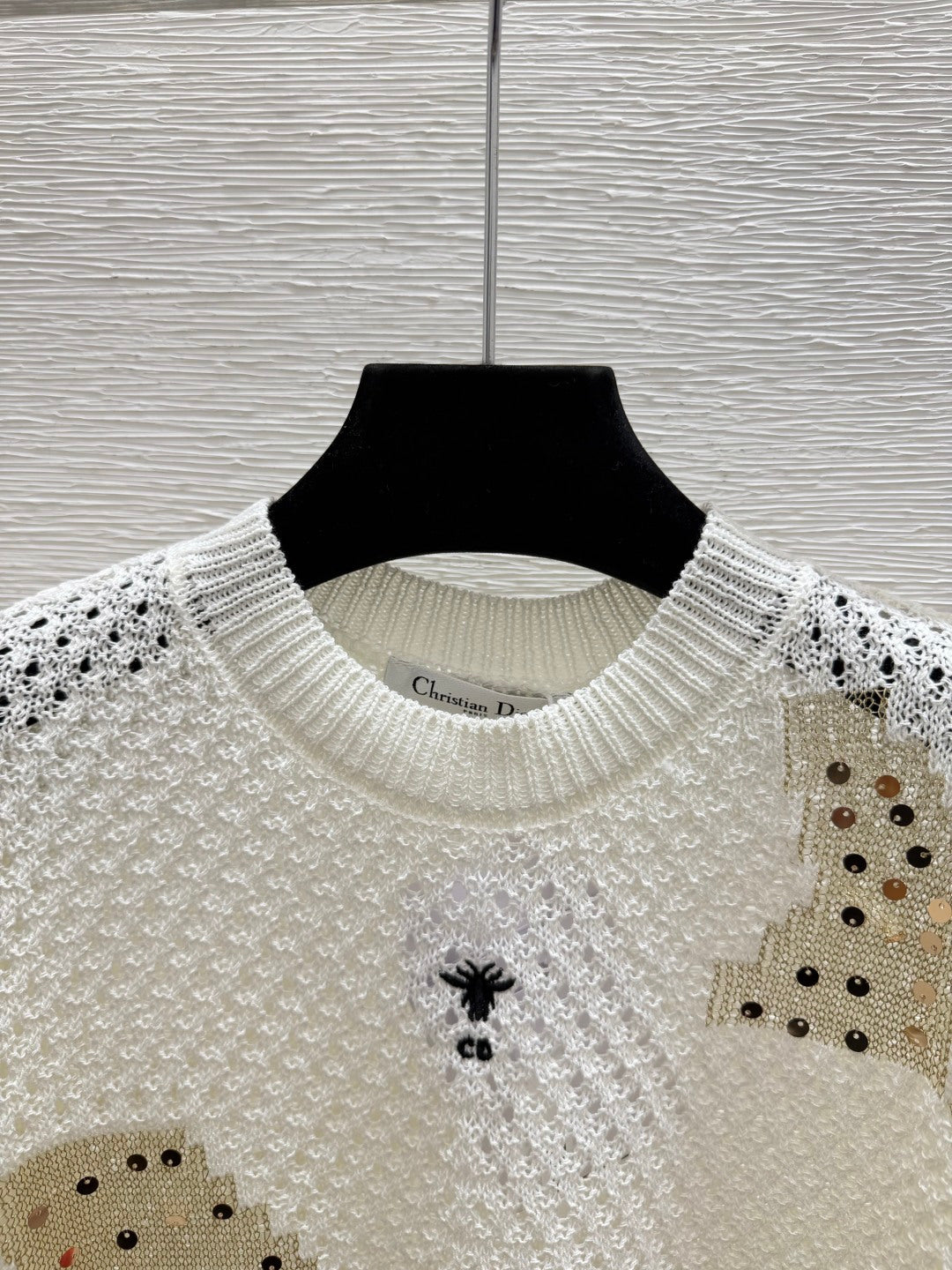 Dior 2026 Sequin Crew Neck Knit Long Sleeve Wool 913481