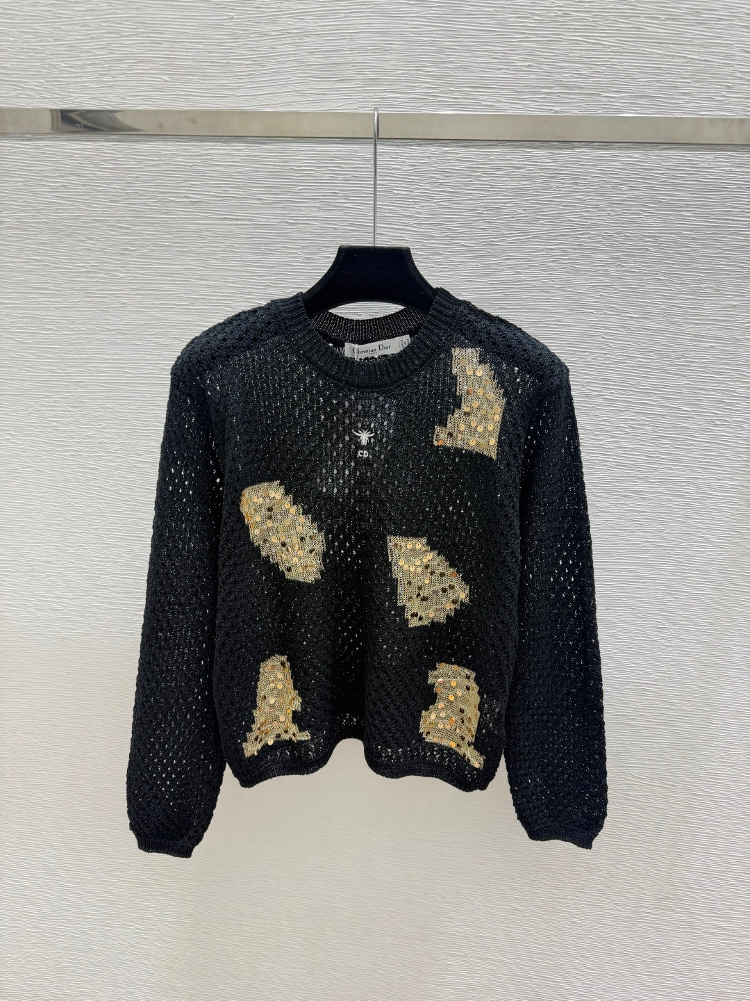 Dior 2026 Sequin Crew Neck Knit Long Sleeve Wool 913481