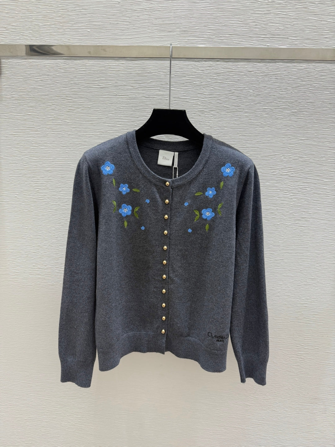 Dior 2026 Blue Flower Cardigan Wool 913412
