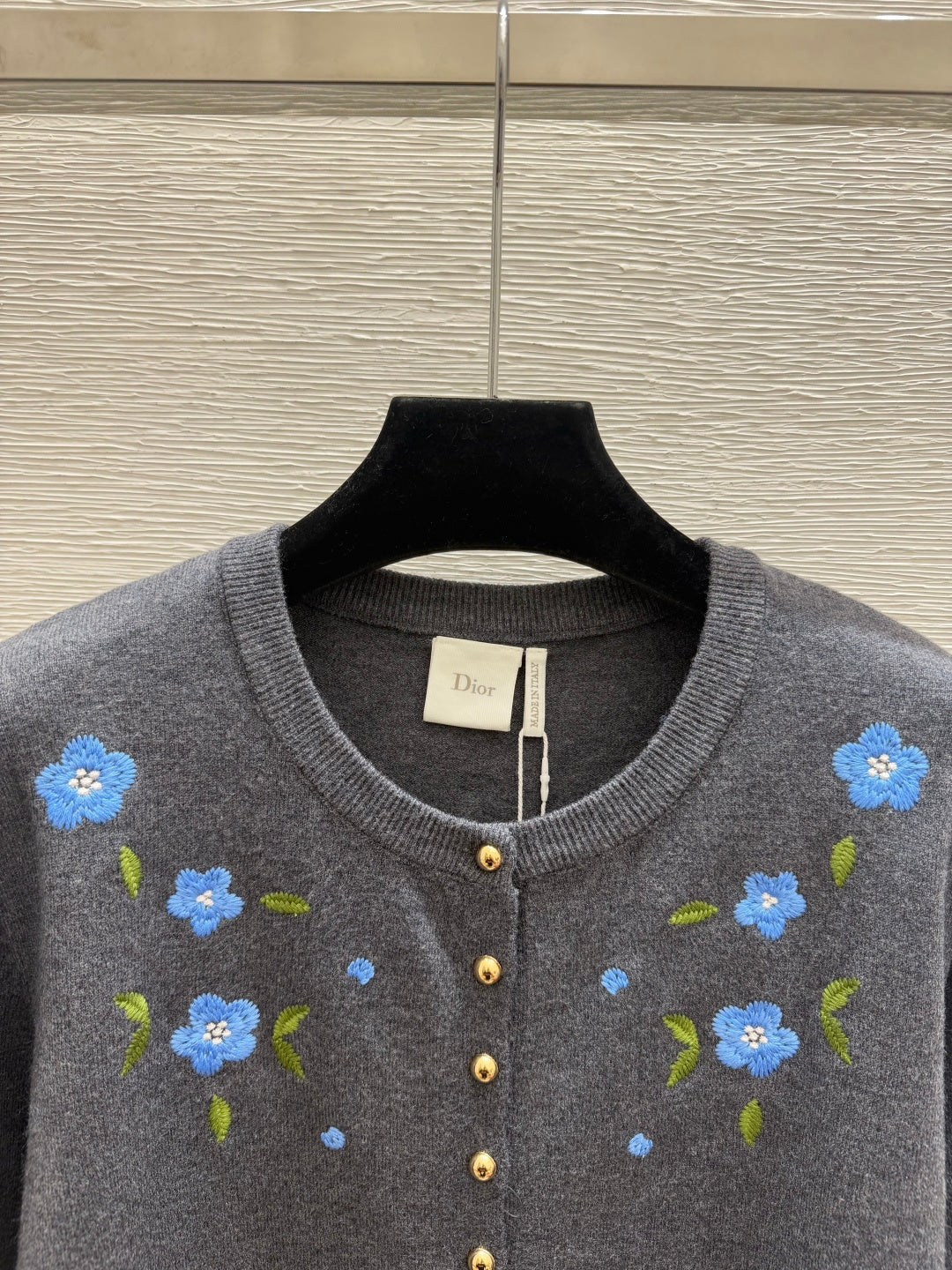 Dior 2026 Blue Flower Cardigan Wool 913412