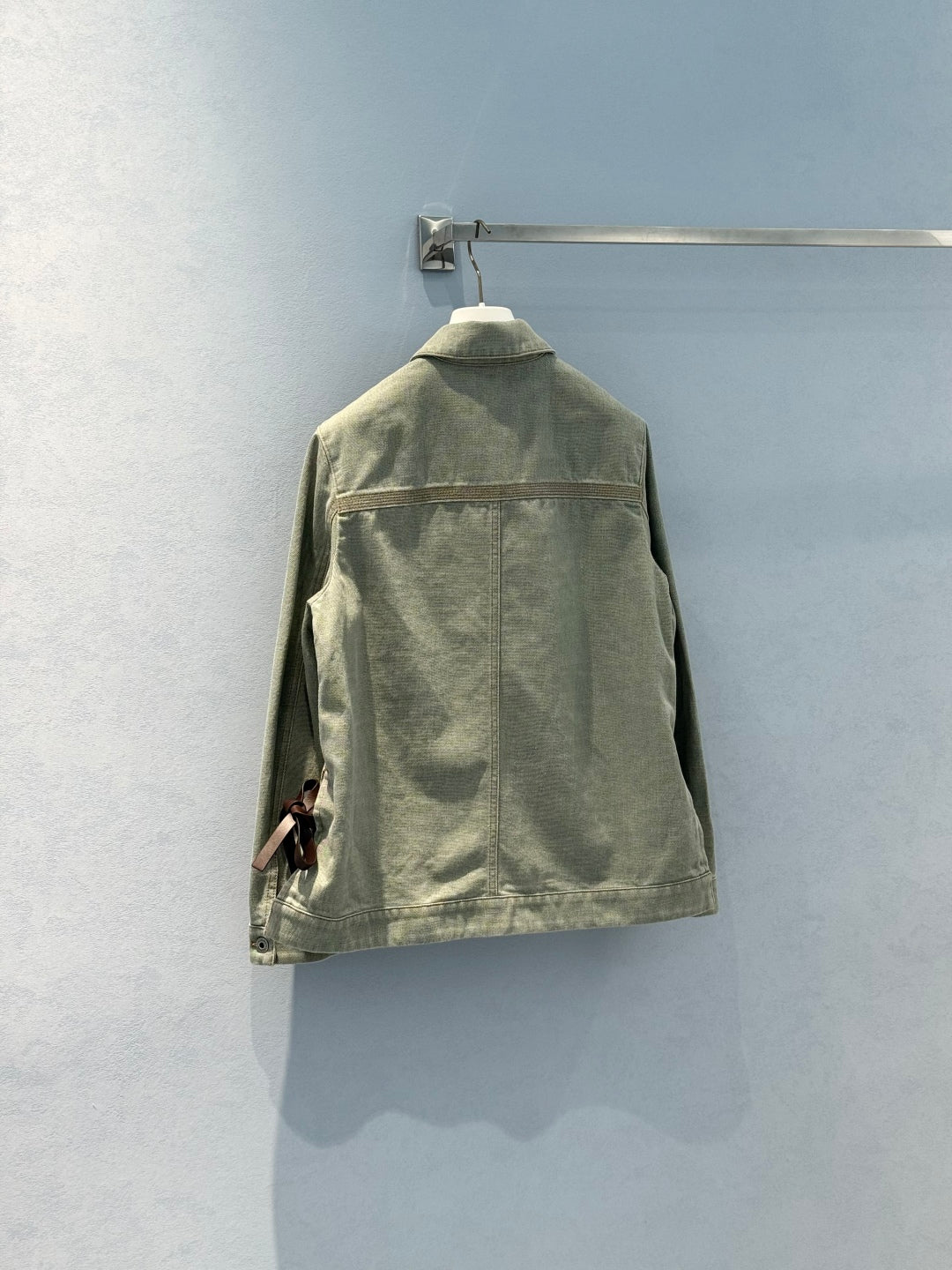 Loewe 25 Jacket Beige Green Cotton And Denim