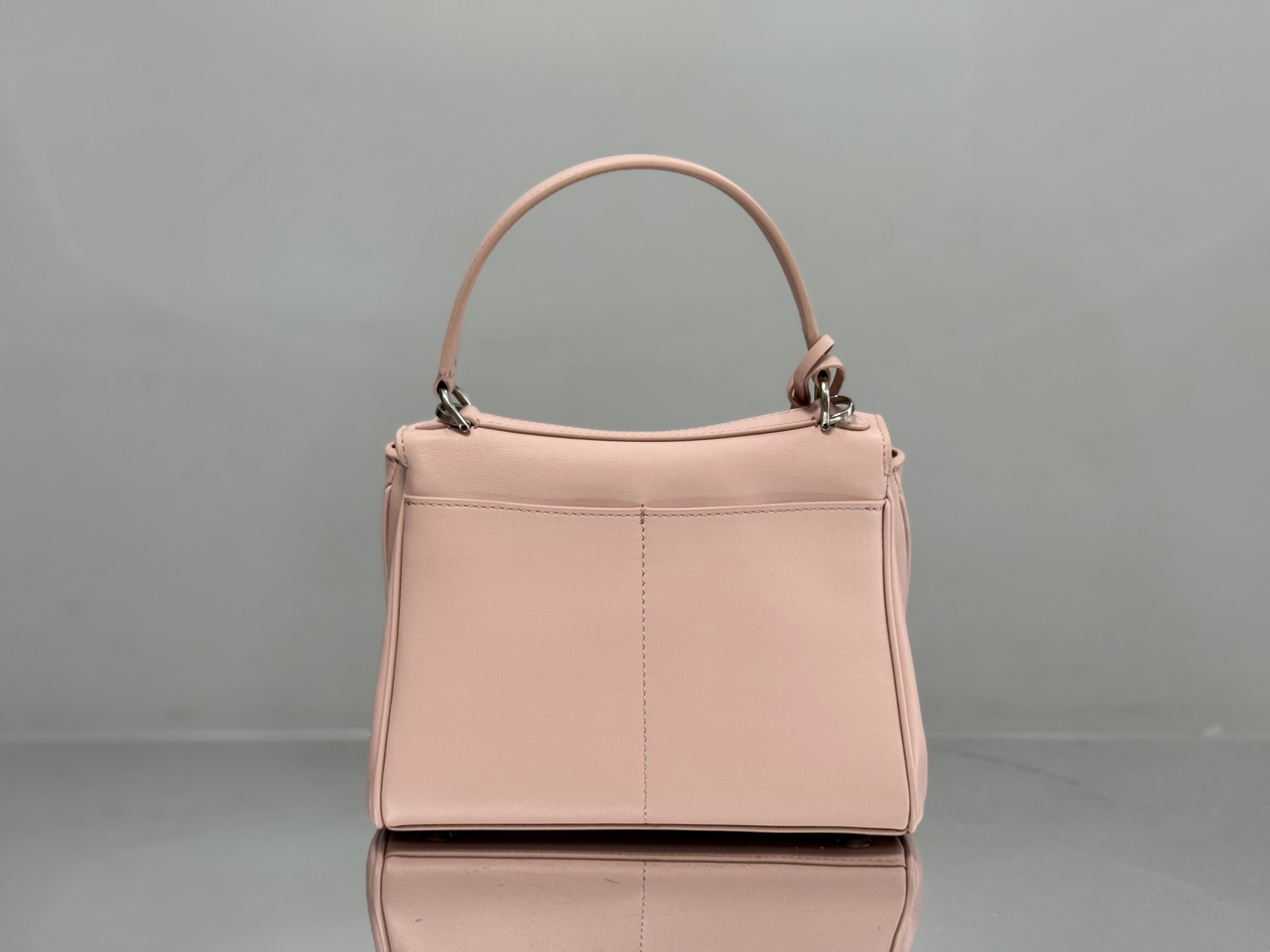 Balenciaga Mini Bag 22 Light Pink Calfskin Sliver Hardware
