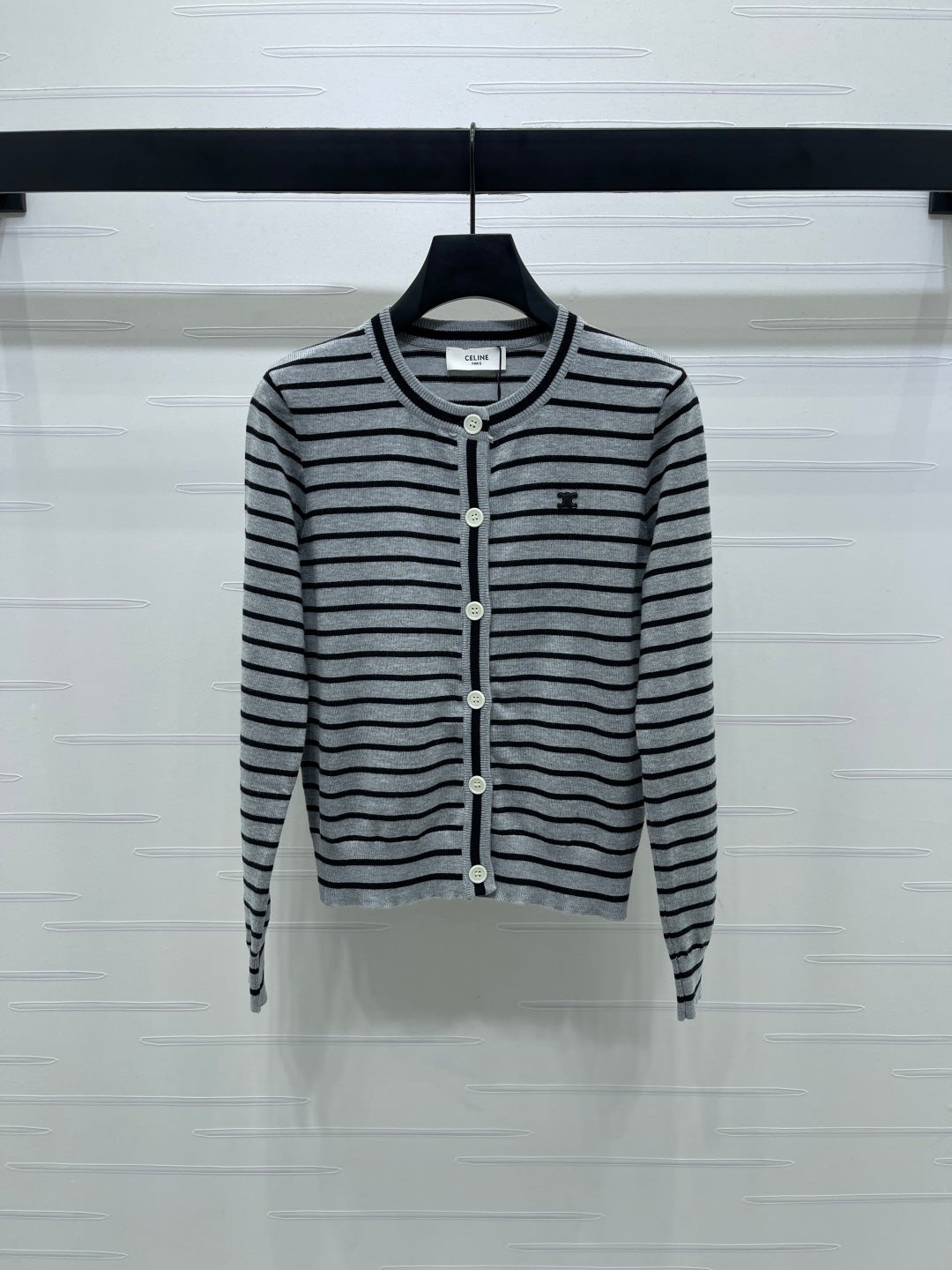 Celine 25 Striped Cardigan Wool 296266