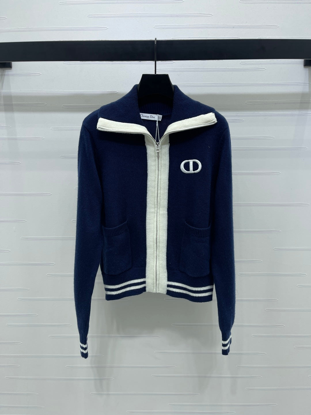 CD 25 Cardigan Two-tone Wool and Cashmere