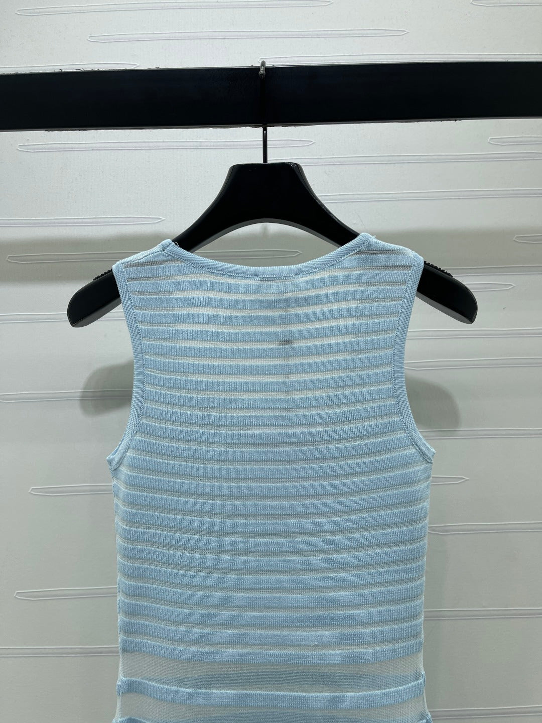 Chanel 2026 Knitted Vest Dress Blue Polyester Viscose 373117
