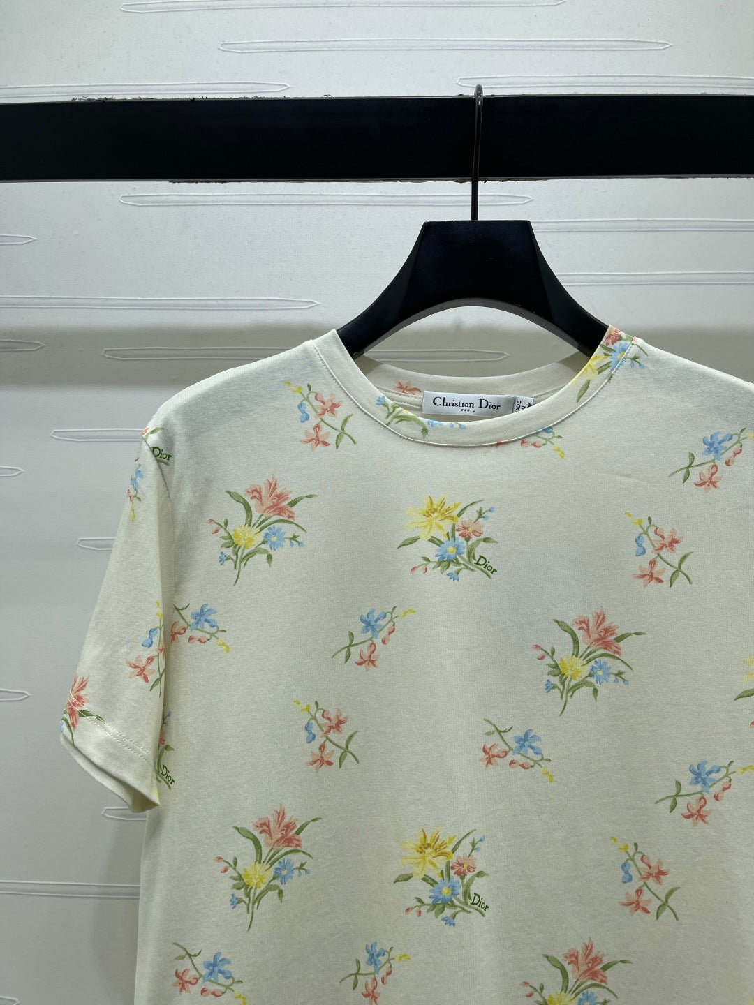 Dior 2026 Floral Short-sleeved T-shirt Cotton 392675