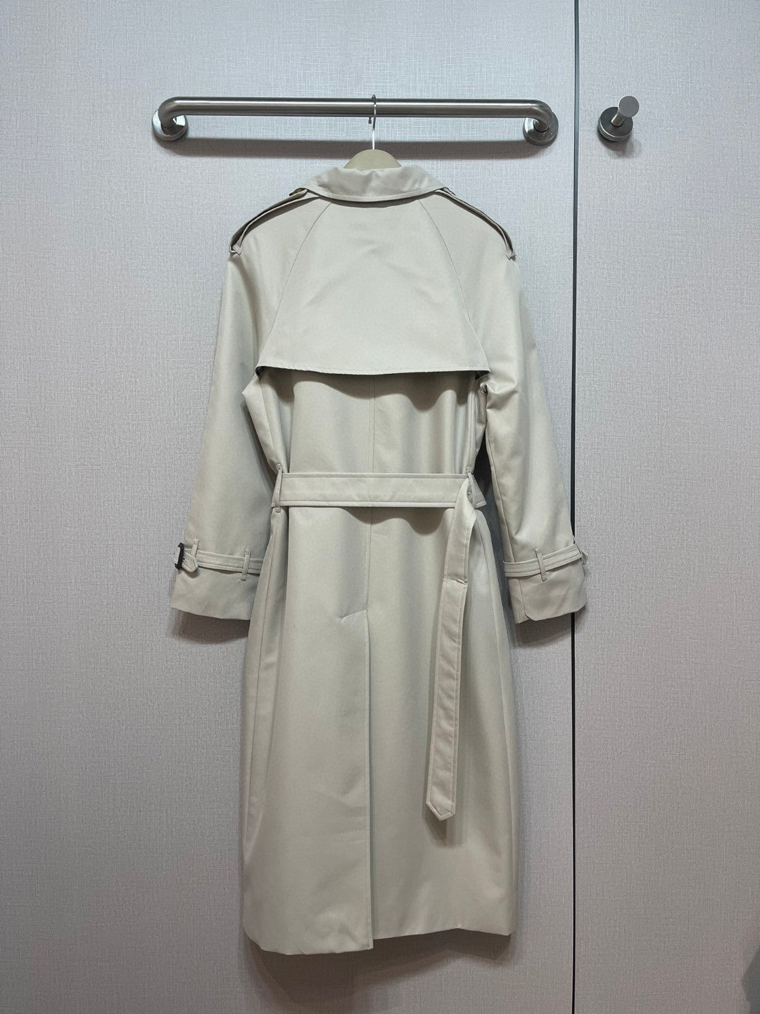 Bur 25 Long Coat Light Beige Cotton Twill 238438