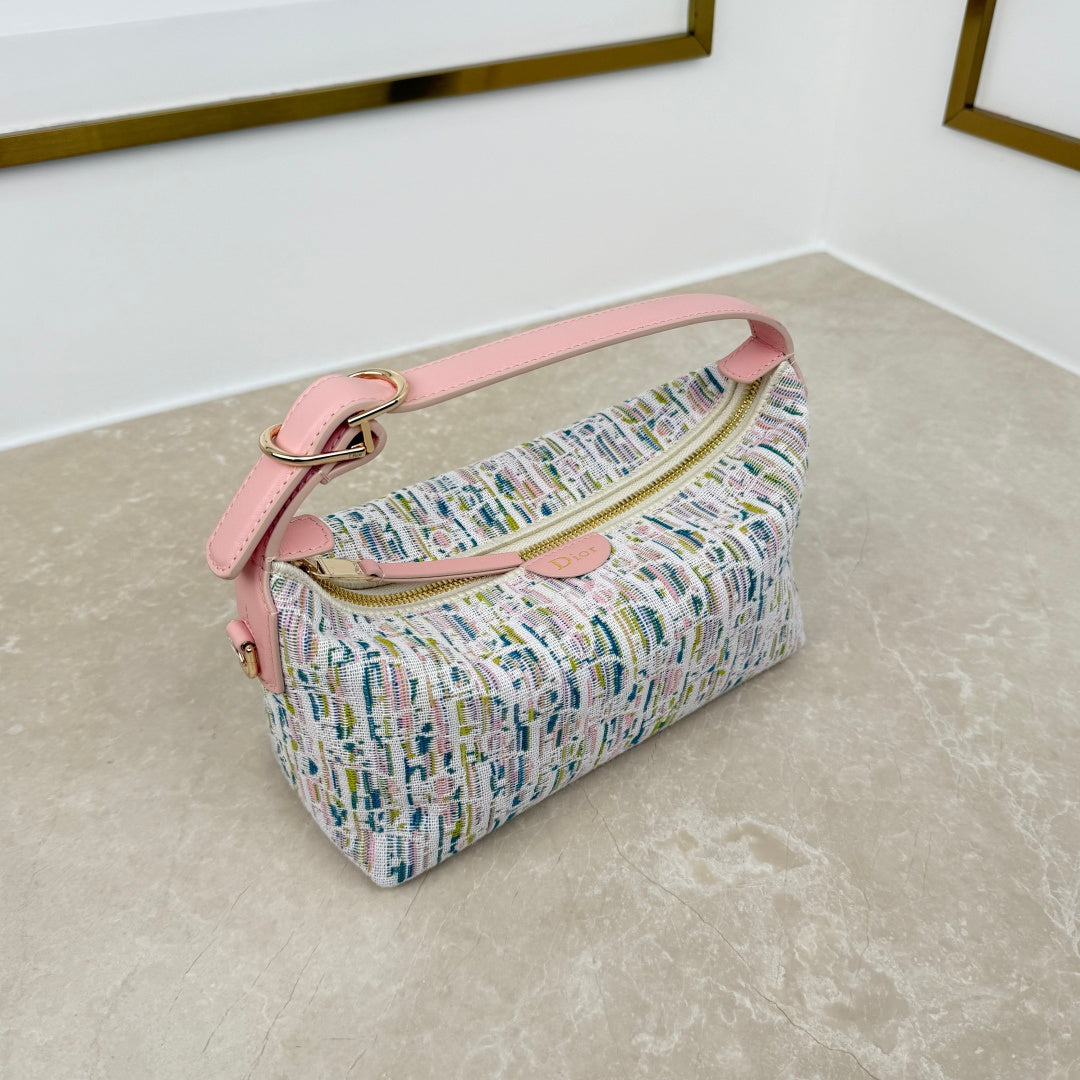 Dior 2026 Nomad Pouch 22cm Pink Mix Colors Canvas 402510