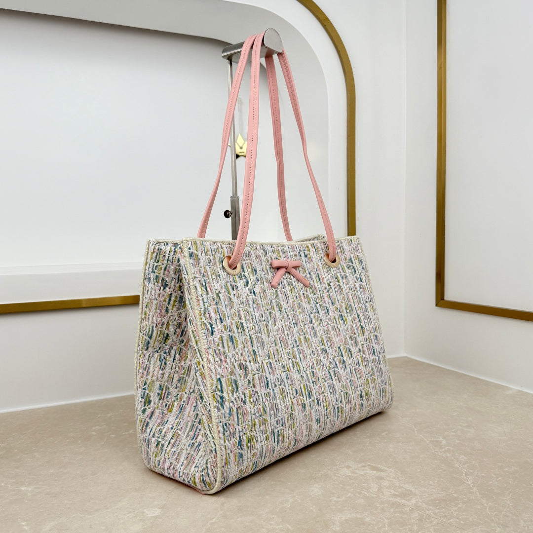 Dior 2026 Promenade Mini Shopping Bag Canvas Leather 402509