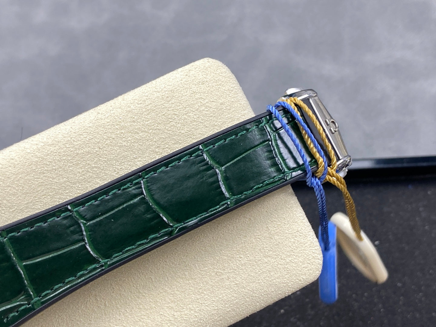 Omega Constellation Co-Axial Master Chronometer 41 mm Gold Steel Case Green Leather Strap