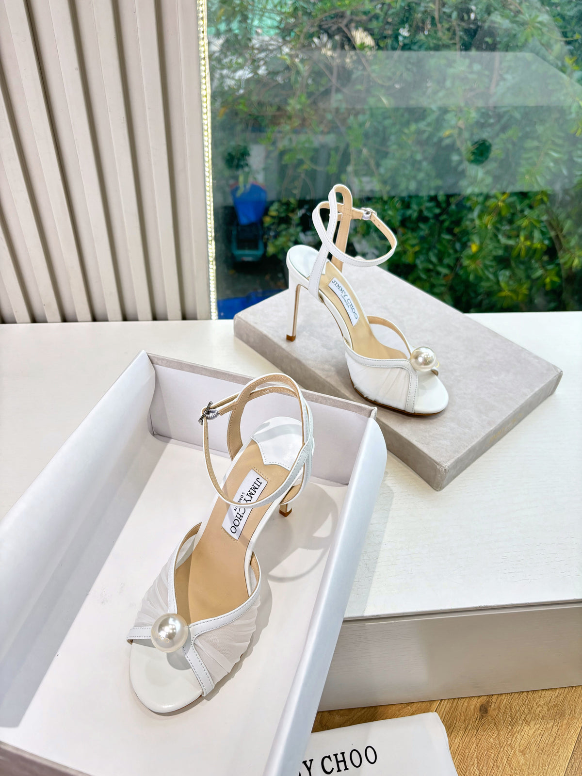 Jimmy 26s Platform Sandal 100 White Mesh Sheepskin 604107