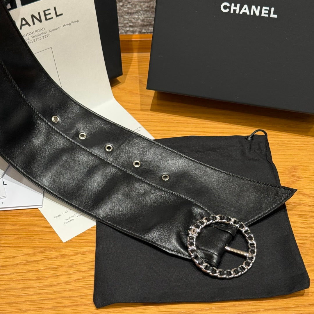 Chanel 2026 Wide Round Buckle Belt 65mm 207223