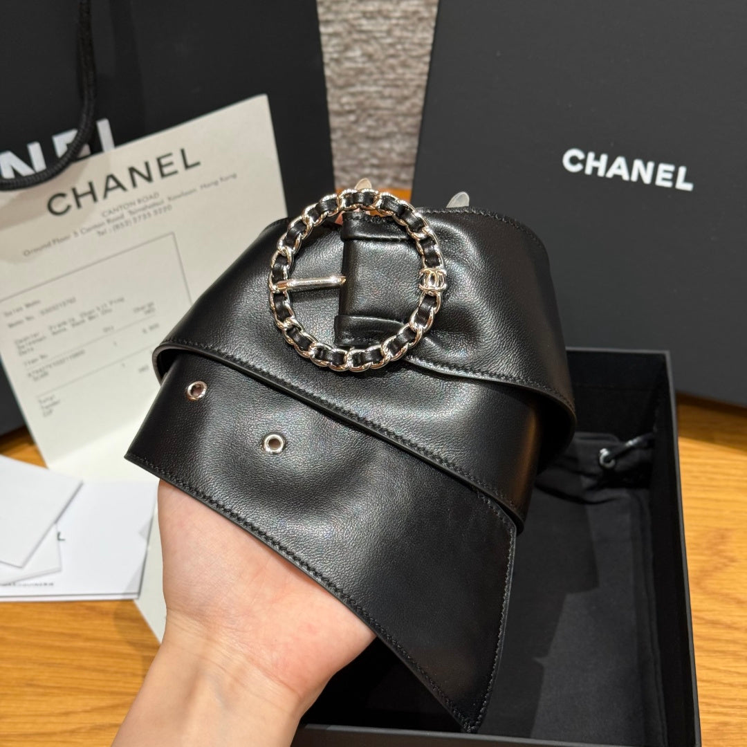 Chanel 2026 Wide Round Buckle Belt 65mm 207223