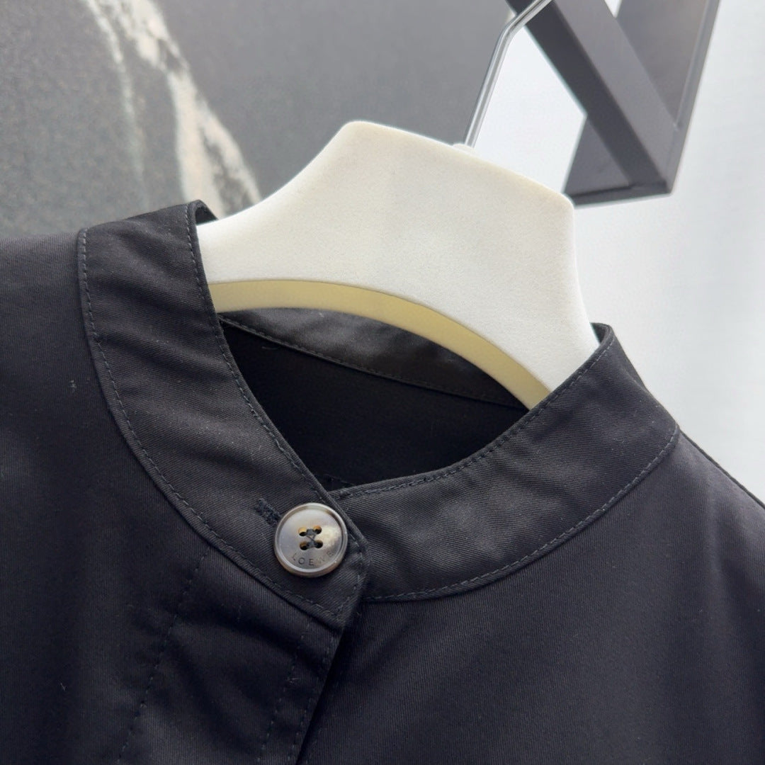 Loewe 25 Shirt Dress Black Cotton