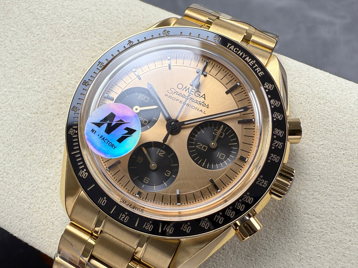 Omega Speedmaster Professional Moonwatch 42mm Yellow Gold Black Dial 233472