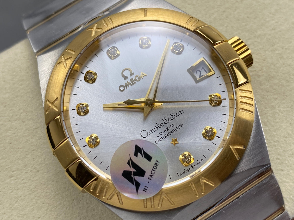 Omega Constellation Co-Axial Chronometer 38mm Gold Steel Case