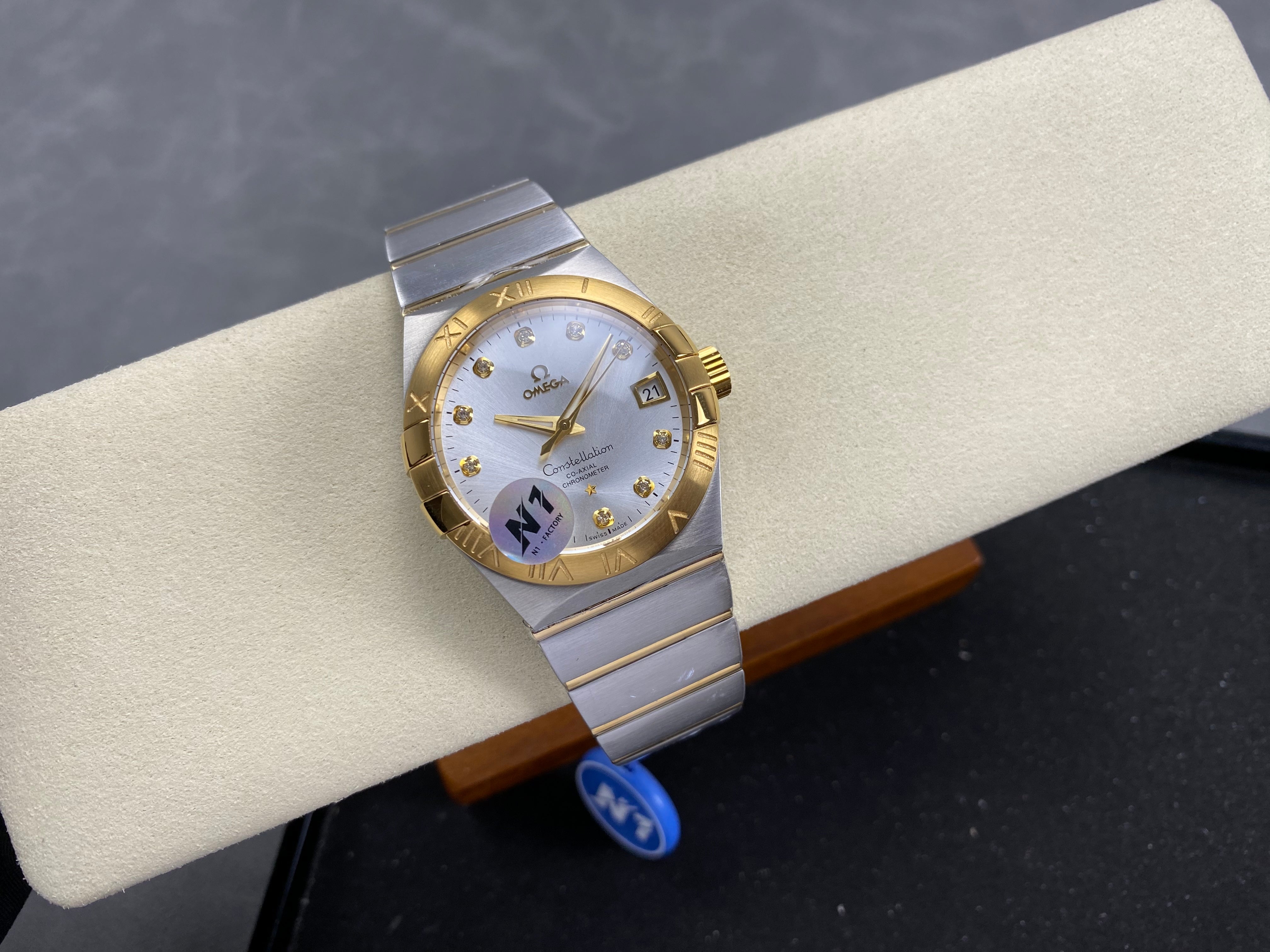 Omega Constellation Co-Axial Chronometer 38mm Gold Steel Case