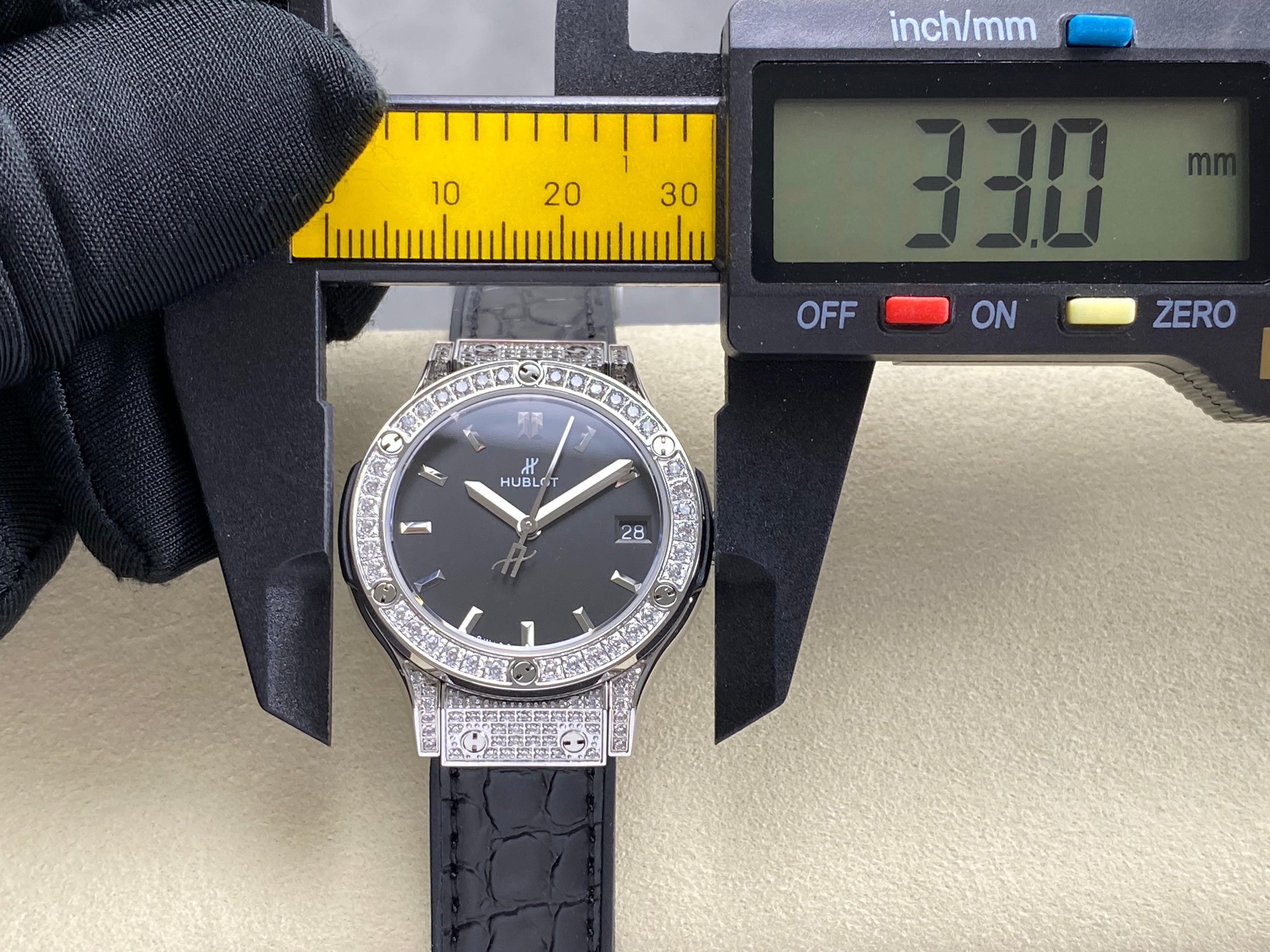 Hublot Classic Fusion 33mm Watch Black Dial And Black Leather Strap
