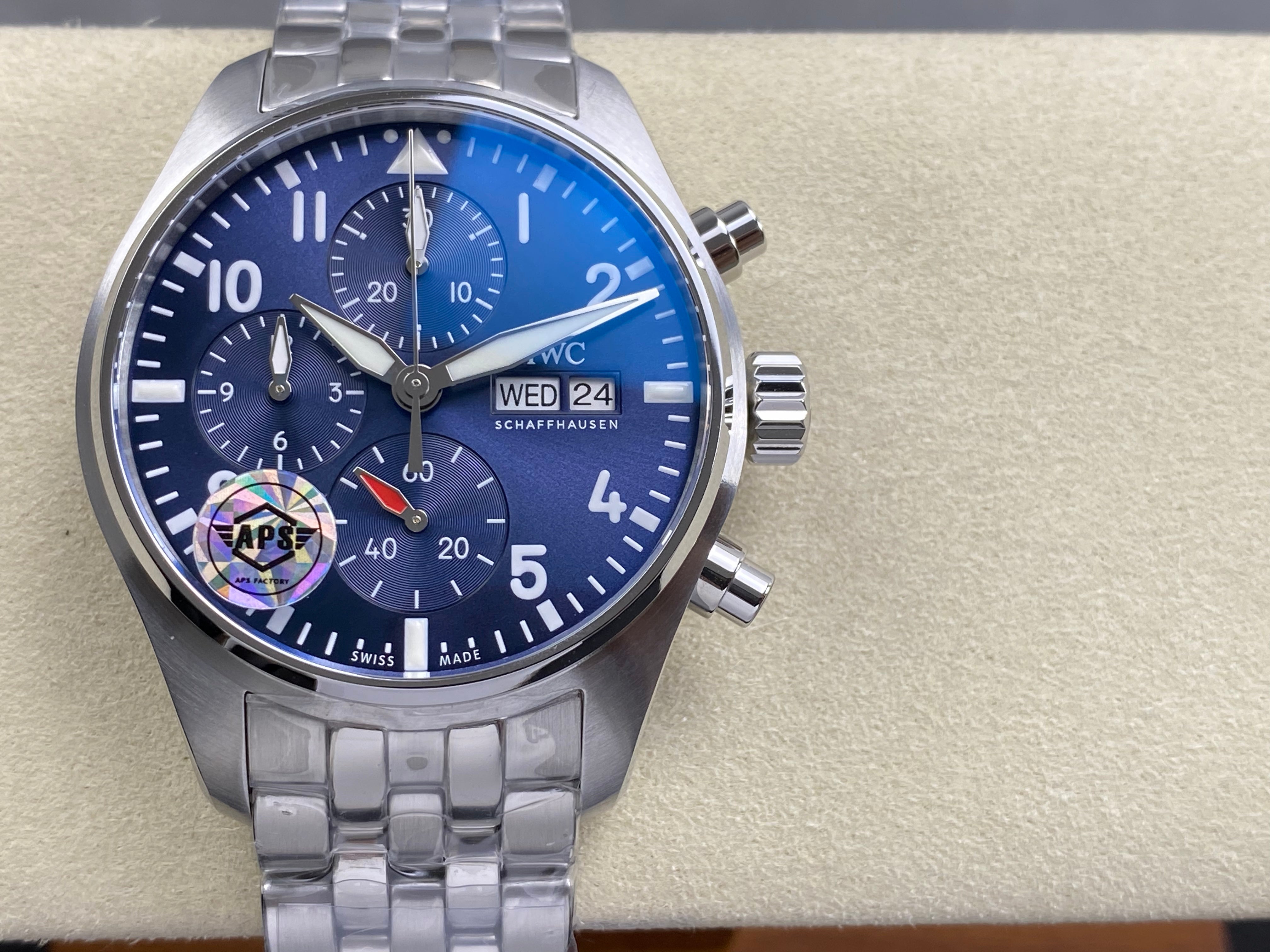 IWC Pilot's Chronograph 41 Blue Dial Steel Case