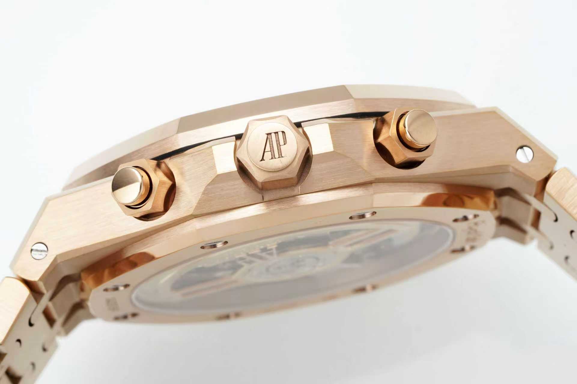 Audemars Piguet Royal Oak Chronograph 41mm Rose Gold Blue Rose Gold Dial