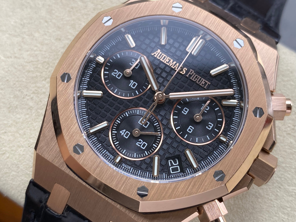 Audemars Piguet Royal Oak Chronograph 41mm Rose Gold Black Dial