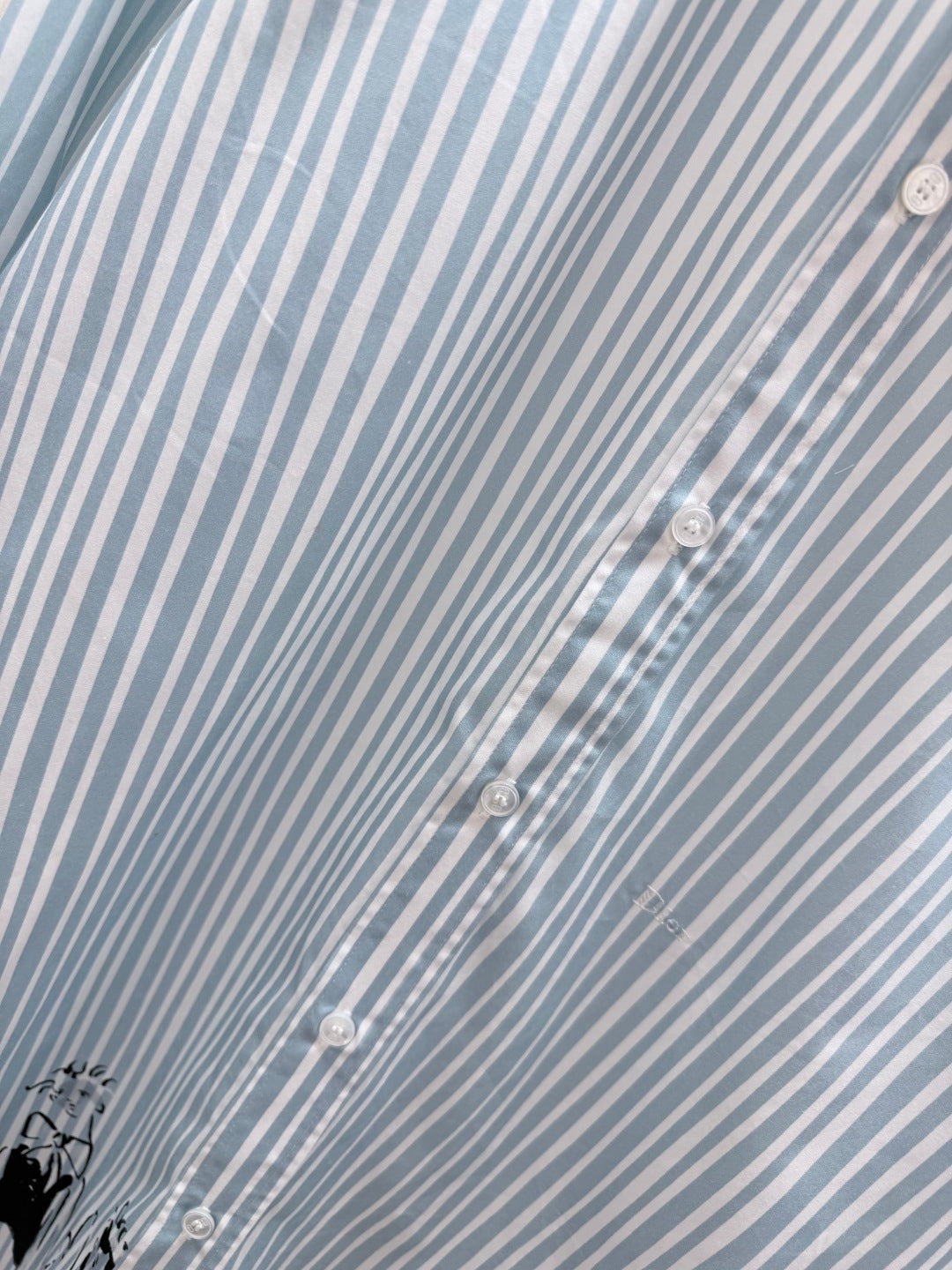 Dior 2026 Print Shirt Blue Cotton 628382