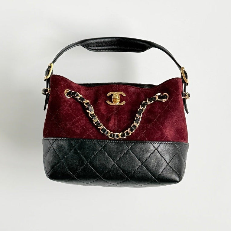 Chanel 2026 Small Shopping Bag 21cm Leather Suede