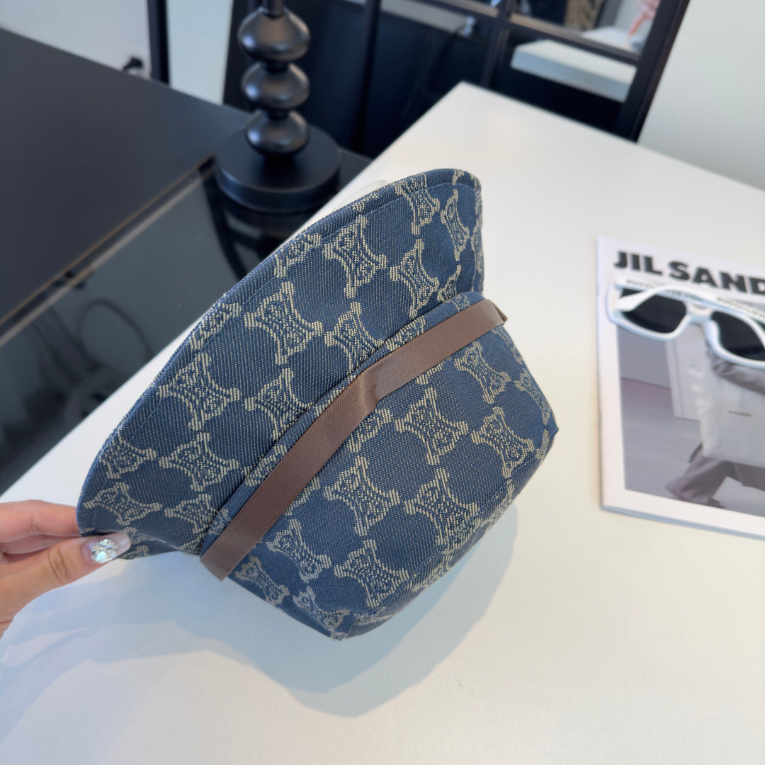 Celine Bucket Hat Blue Cotton 262199