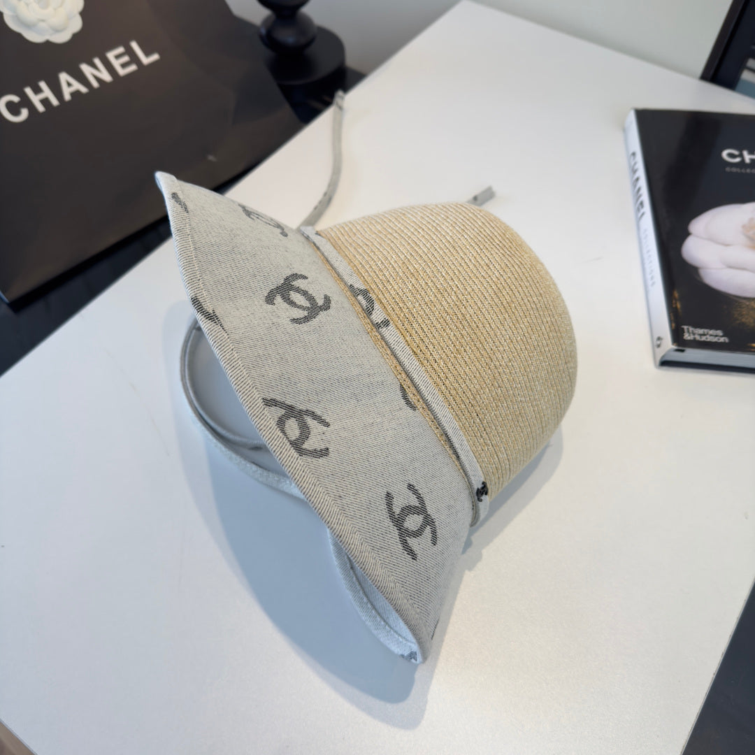 Chanel Bucket Hat With CC Logo Pattern 279627