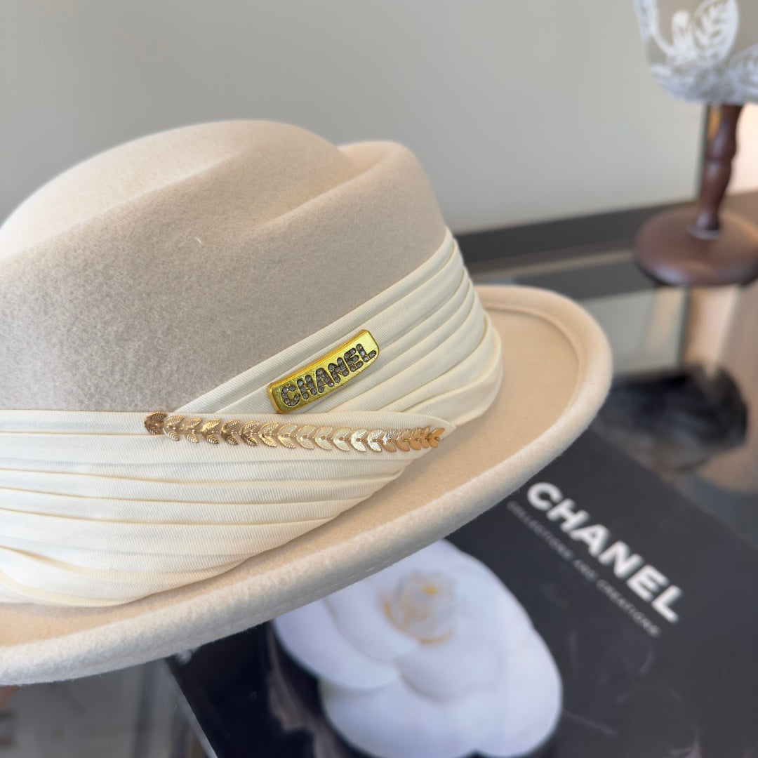 Chanel Felt Pork Pie Hat 477658