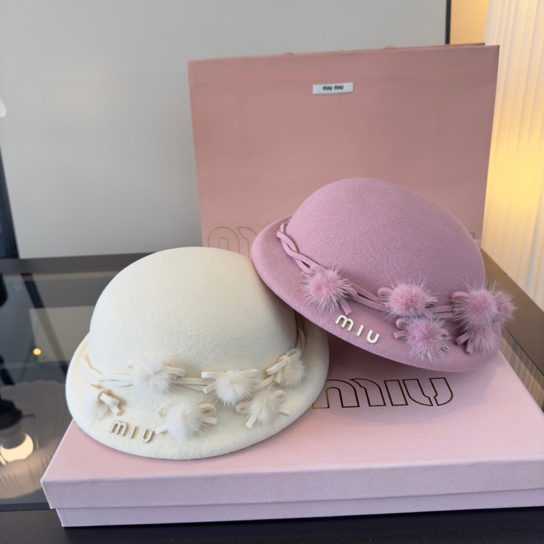 Miumiu Cashmere Bucket Hat 477664
