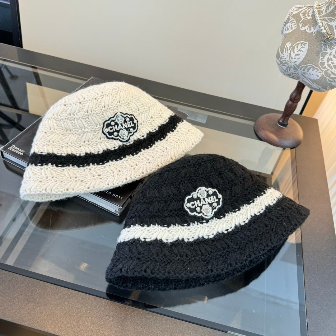 Chanel Rhinestone-embellished Logo Hat 477568