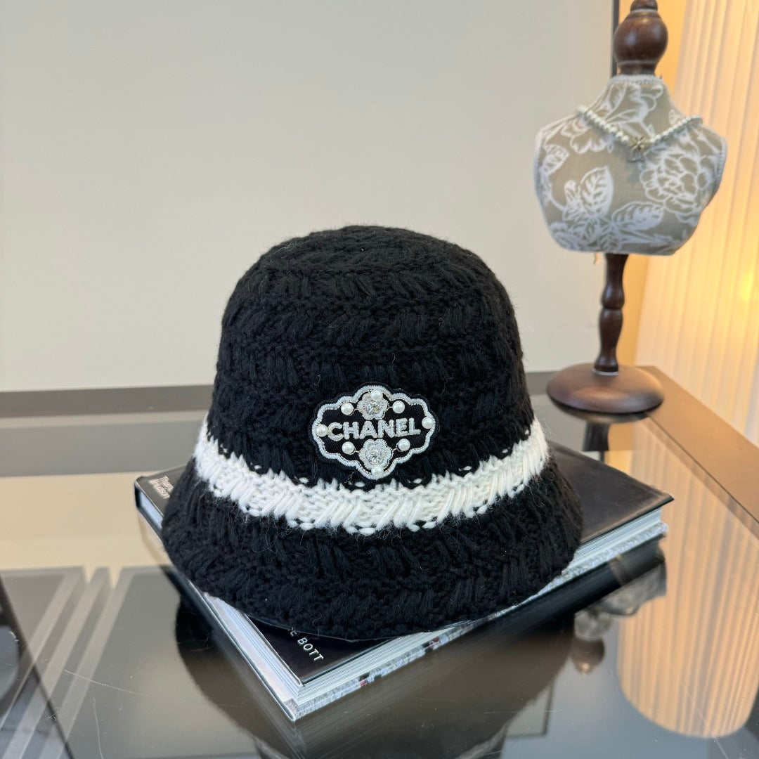 Chanel Rhinestone-embellished Logo Hat 477568