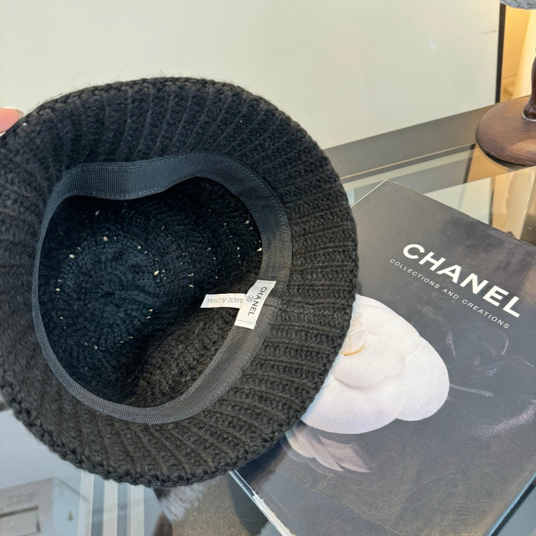 Chanel Rhinestone-embellished Logo Hat 477568