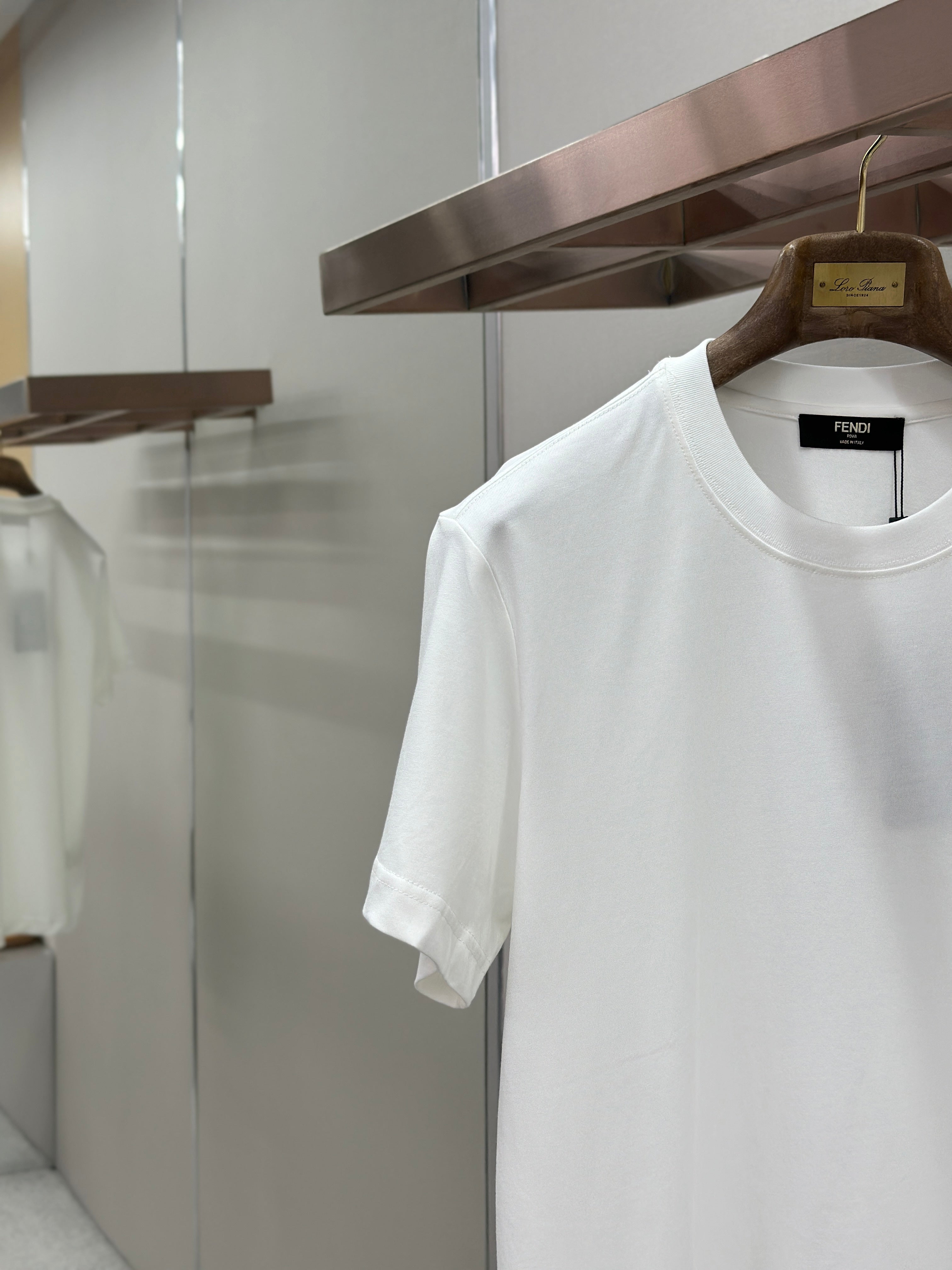 Fendi 2026 Men's Short-Sleeve T-Shirt White Cotton 824659