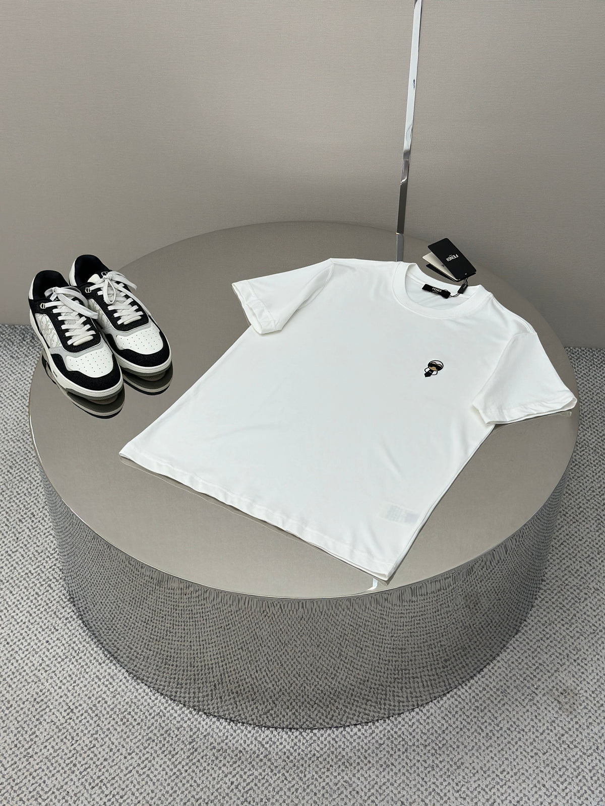 Fendi 2026 Men's Short-Sleeve T-Shirt White Cotton 824659