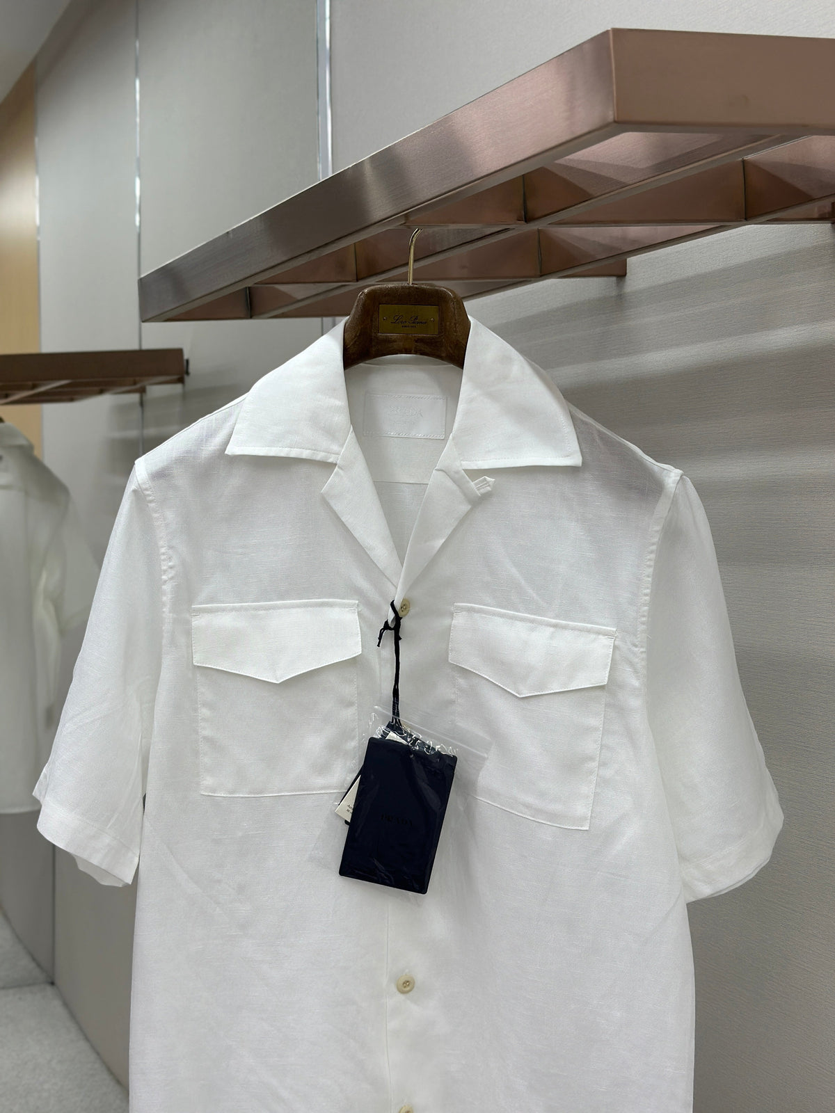 PRA 2026 Men's  Linen Short-Sleeve T-Shirt White Fabric 917700