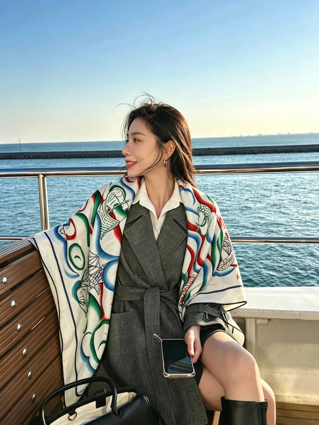 Hermès 2026 Shawl Scarf 140cm Colorful Cashmere And Silk 218148