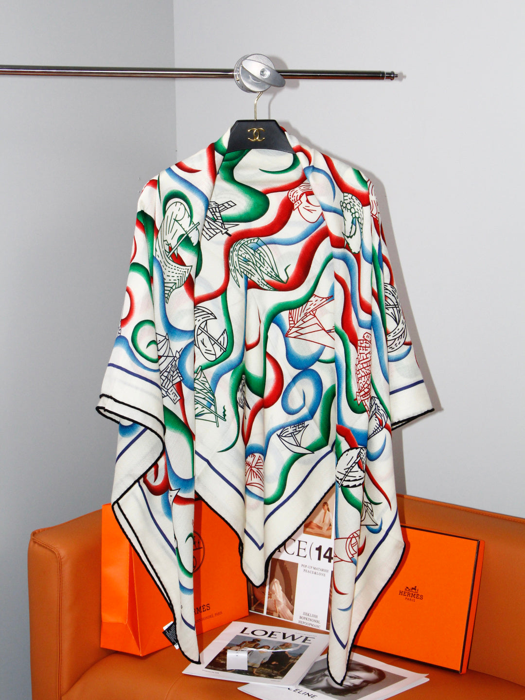 Hermès 2026 Shawl Scarf 140cm Colorful Cashmere And Silk 218148