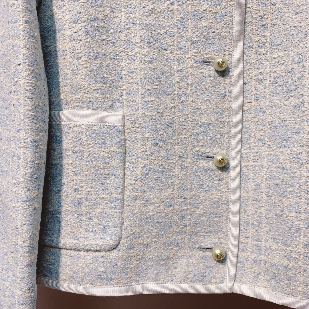 CD 25 Plaid Jacket Light Blue Cotton 295978