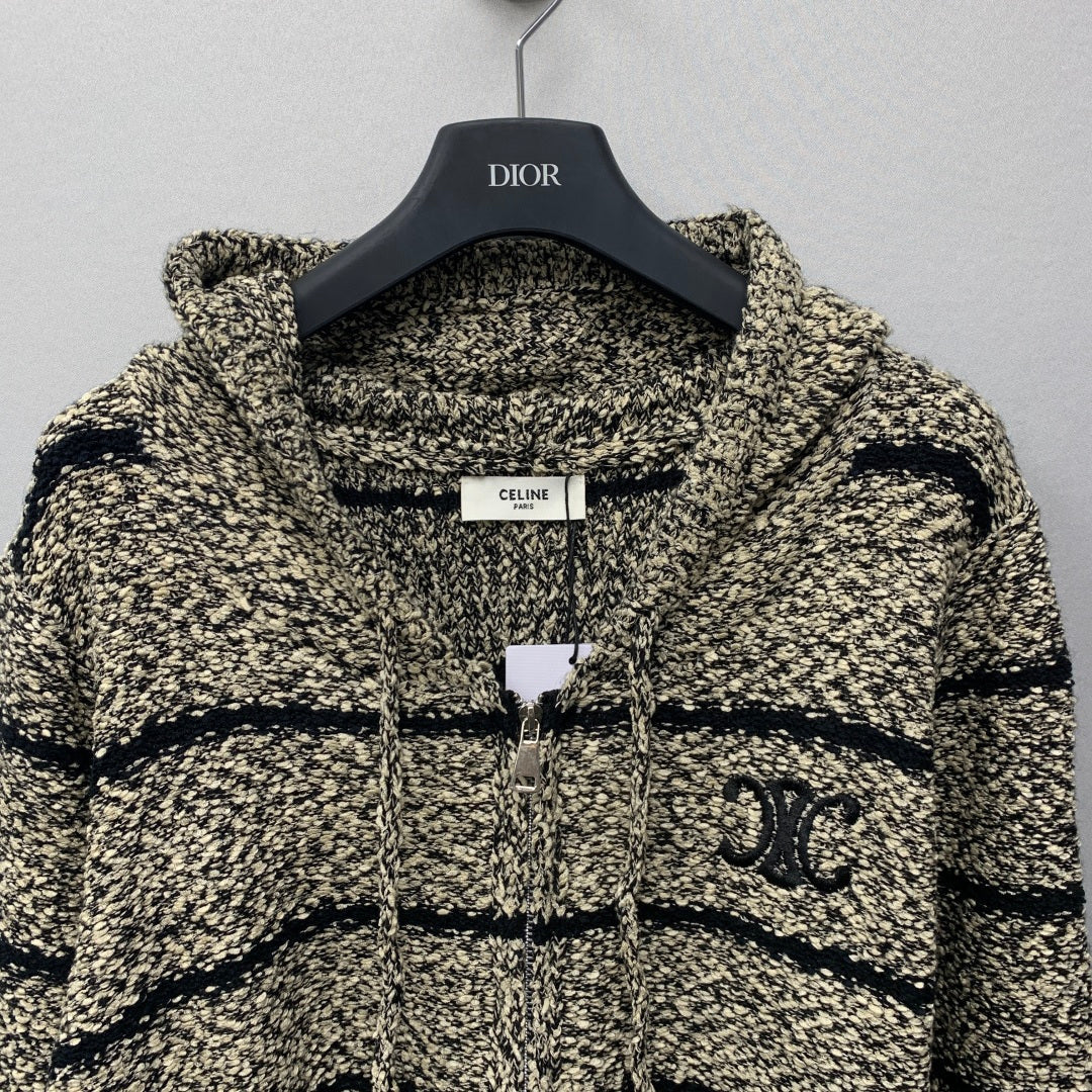 Celine 2026 Striped Hoodie Wool 429500