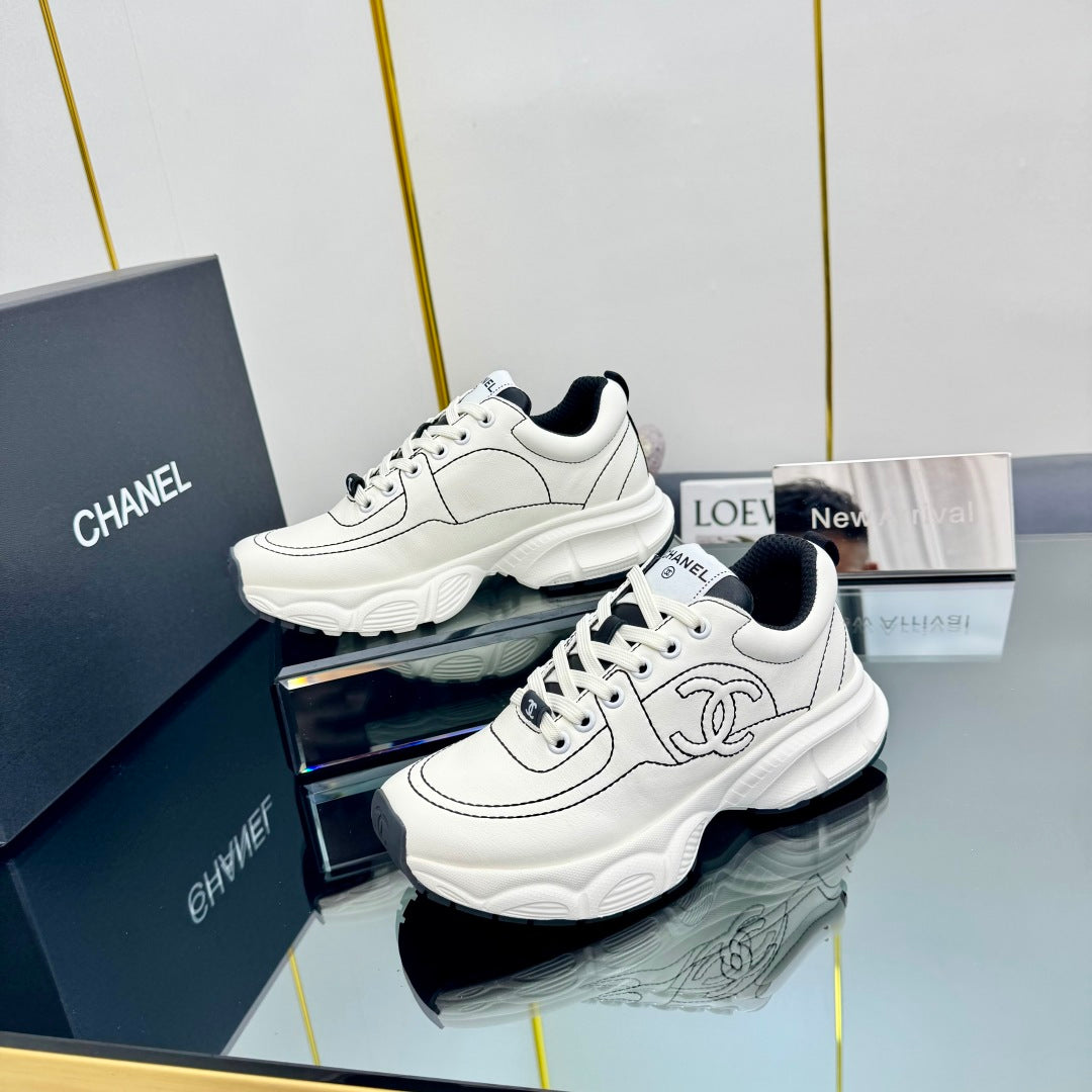 CC Sneaker White with Logo Cowhide 238621
