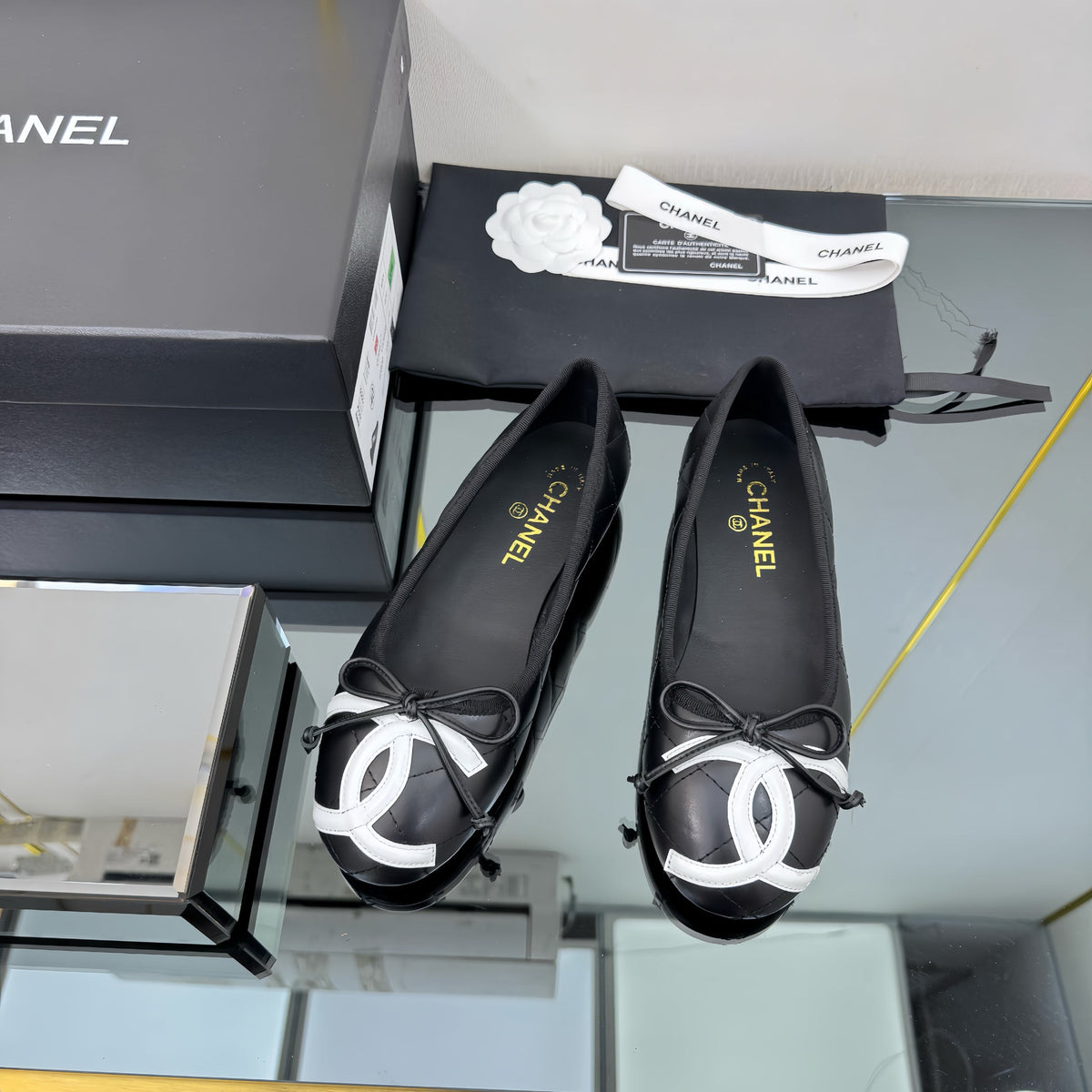 CC 25 Cambon Ballet Flat Quilted Calfskin