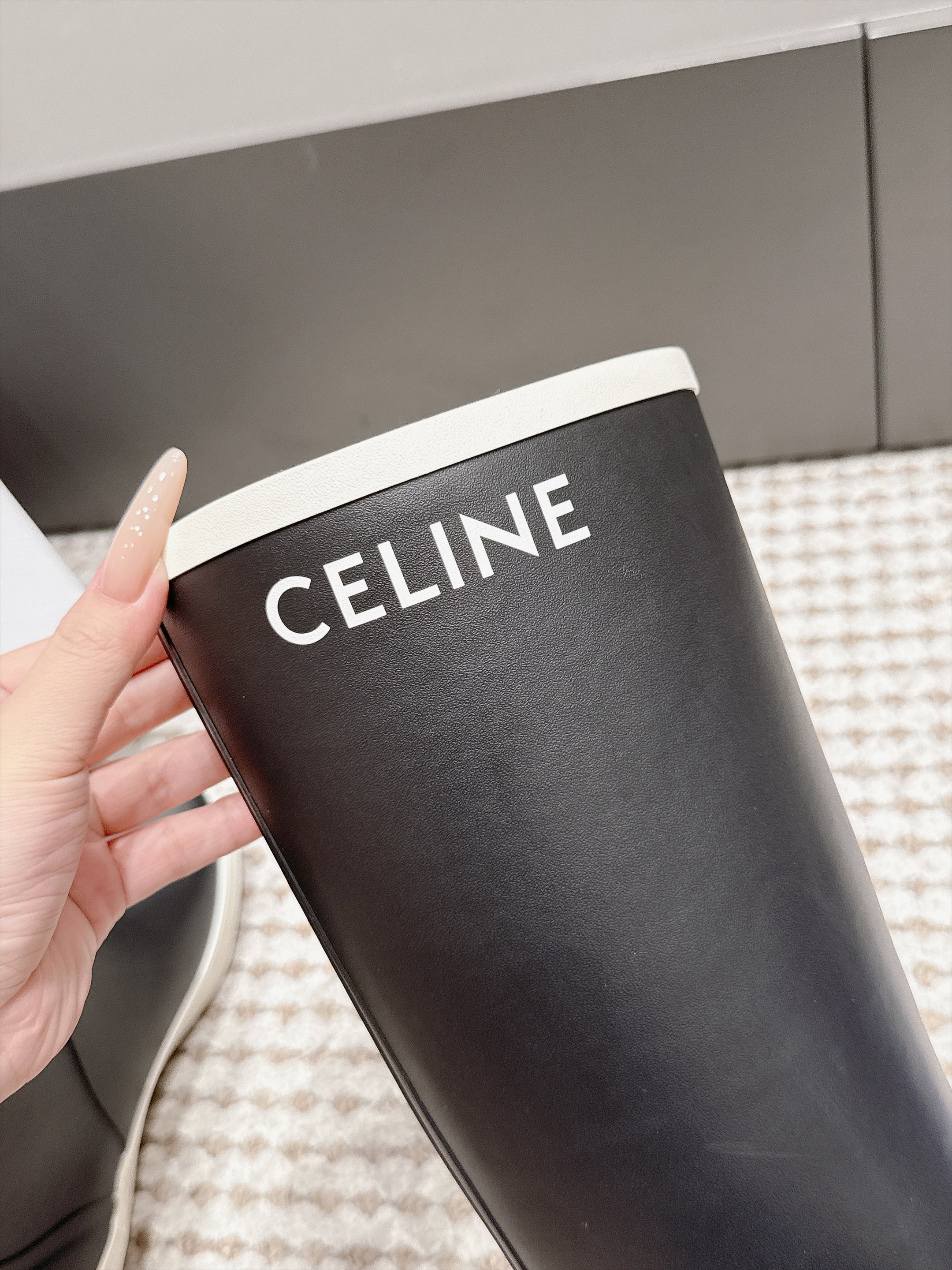 Celine 2026 Flat Rain Boots Rubber 990650