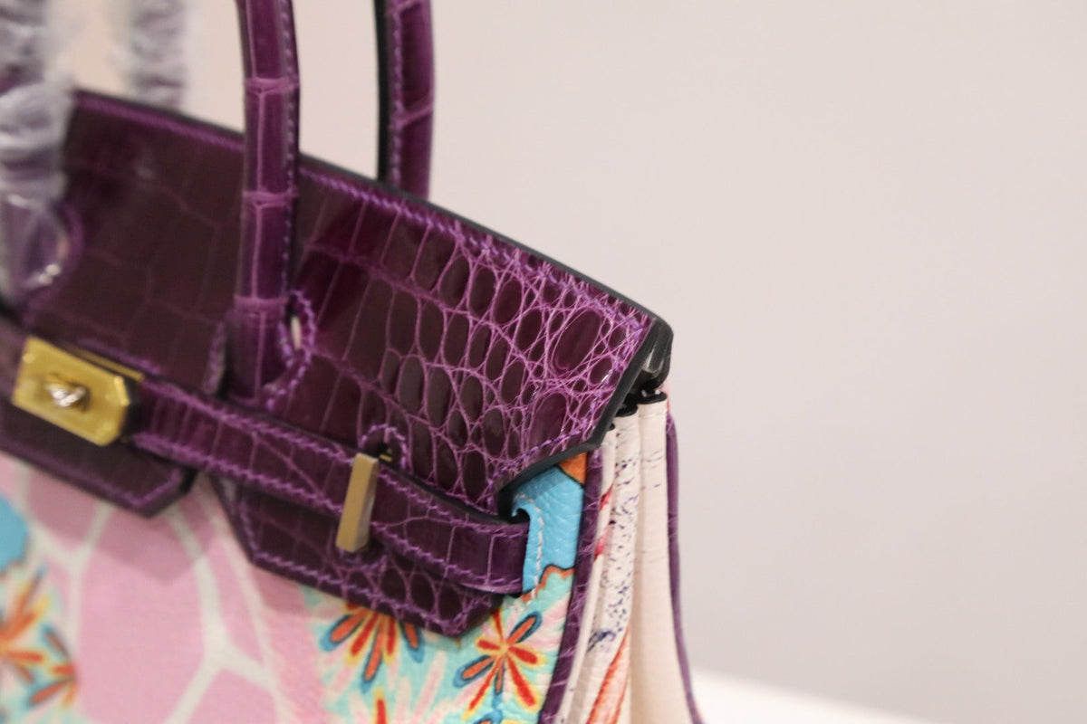 High-end Hermes 2026 Birkin Touch Graffiti 30cm Bag Crocodile/Togo Leather