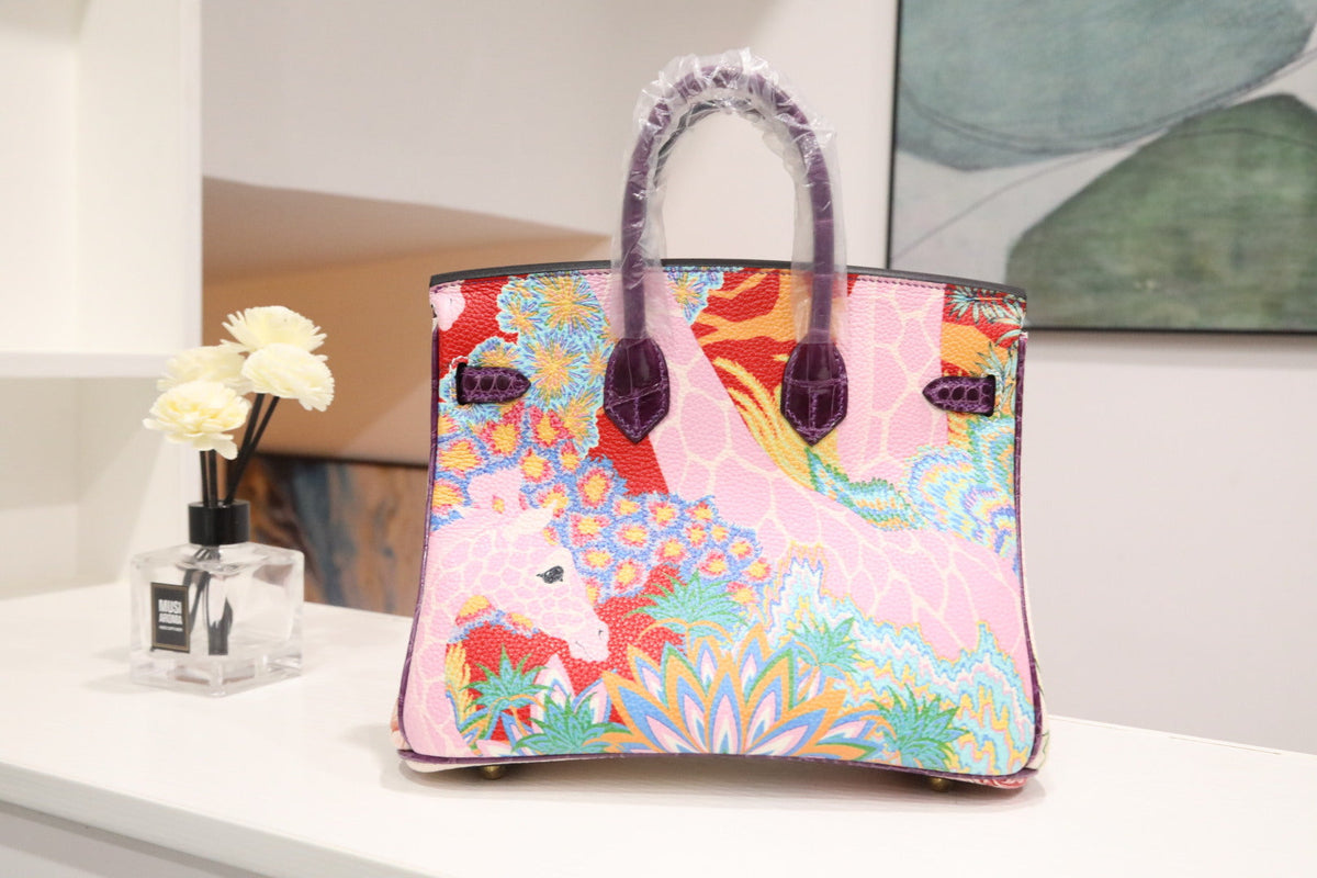High-end Hermes 2026 Birkin Touch Graffiti 30cm Bag Crocodile/Togo Leather