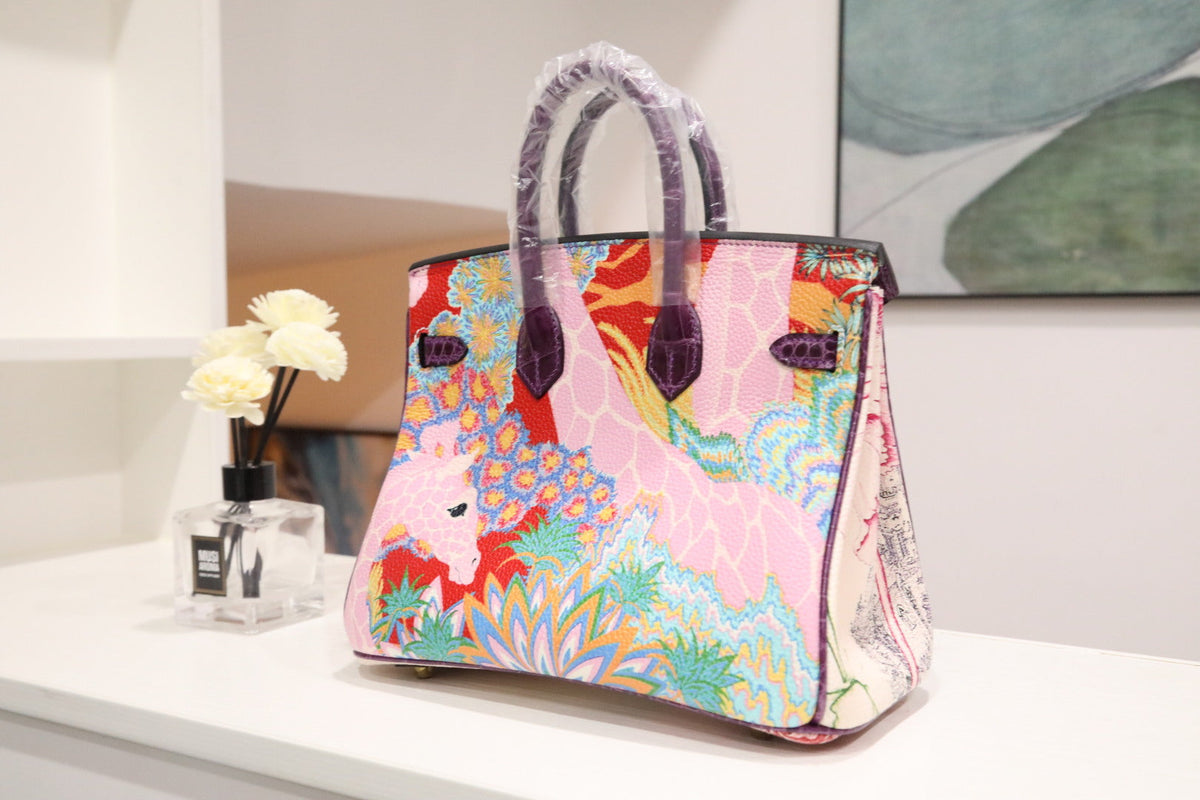 High-end Hermes 2026 Birkin Touch Graffiti 30cm Bag Crocodile/Togo Leather